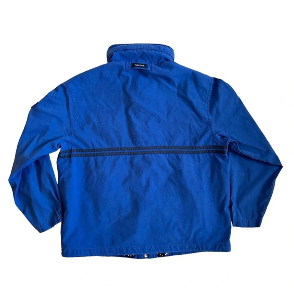Vintage Nautica Lightweight Blue Jacket with Hidden Hoodie Size Medium - Picture 2 of 13